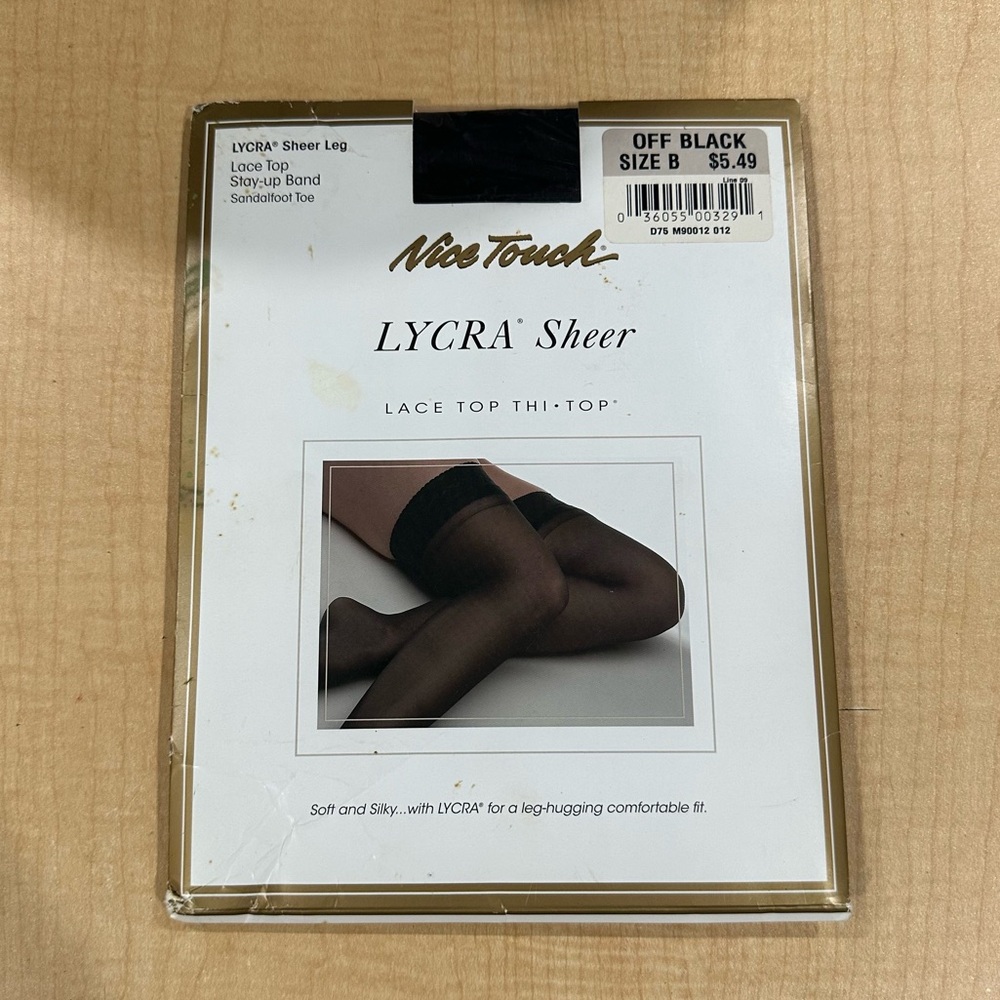 Nice Touch Vintage Lycra Sheer Lace Top Thi•Top in Black Size B, New Old…